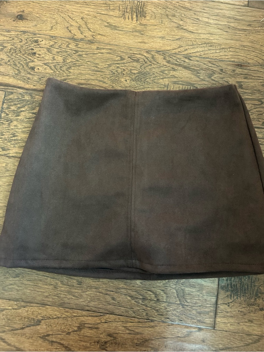 Altar'd State Dark Brown Suede Mini Skirt
